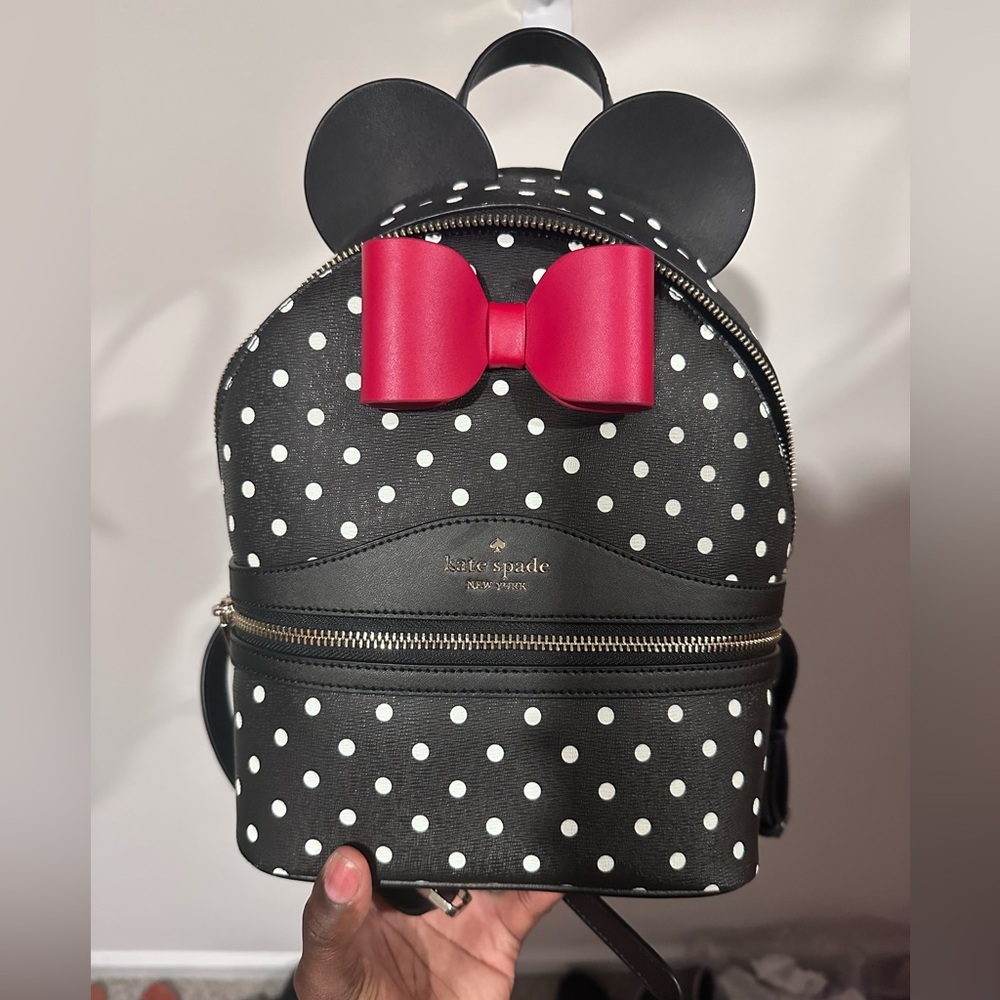 Kate Spade disney x kate spade new york minnie dome backpack Polka Dot Leather